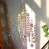 Necklaces New Crystal Wind Chimes Hanging Prisms Light Chaser Catcher Window Curtain Jewelry Pendant Chandelier Home Garden Car Room Decor