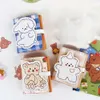 Women Cute Little Bear Wallet Student Cartoon Button Card Holder PU Leather Card Bag Large Capacity Three Fold Wallet Clutch