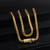 30 Heren Hip Hop Ketting Iced Out 6mm Goud Rvs Cubaanse Box Chain Link Ketting Strass Clasp260s