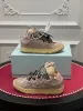 Nouveau créateur de luxe extérieure chaussures en cuir curb de bassin de bassonnettes de gris bleu gris baskets beige jaune noir violet bleu bleu gum rose rose blanc ivoire marron