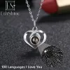 Necklaces EthShine Personalized Custom Photo Necklace S925 Heart Projection Pendant Jewelry Gift for Mom Women Wife Christmas Day Gift