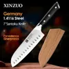 Кухонные ножи XINZUO 7-дюймовый нож Santoku DIN 1.4116 Нержавеющая сталь Германия Кухонный нож Супер острый Лучшие ножи Подарочные ножи с ручкой из черного дерева Q240226