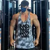 Muscle Guys Verão Camuflagem Malha Secagem Rápida Musculação Stringer Tank Top Mens Fitness Camisas Sem Mangas Y Back Gym Roupas 240219