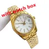 Sapphire automatic watch women plated gold aaa watches top V3 solid clasp president montre de luxe vintage stainless steel mens watch plated gold silver SB014 B4