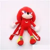 Fyllda plyschdjur 45 cm Sonic Hedgehog Stark Book Ryggsäck P Toys Wholesale and Retail Drop Delivery Presents OTOL6