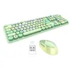 Tangentbord MOFII Sweet Tangentboard Mouse Combo Mixed Color 2 4G Wireless Set Circar Suspension Key Cap för PC Laptop 231117 Drop Delivery Otjry