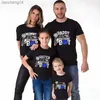 Familj matchande kläder fachion utrymme tema födelsedag pojke party t-shirt matchande familjer kläder spaceman y2k grafiska toppar unisex barn svart streetwear