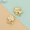 Collane Cordiale Design 50 pezzi 16*18mm Fai da te/Accessori di gioielli/Effetto vernice/Ciondolo con strass/Forma di fiore/Componenti per la ricerca di gioielli