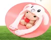 new fashion Cute netred toy plush animal hat with long ears that can move rabbit ears air bag hat children039s gift female autu4512170