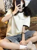 Authentic Japanese Summer Champion Contrast T-shirt Short sleeved Womens Couple Trendy and Stylish Loose New Territories Cotton Slimming Half Sleeves