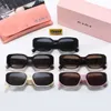 Mui Sunglasses Fashion Glasses Oval Frame Designer Sunglass Womens Anti-radiation UV400 Polarized Lenses Mens Retro Eyeglasses with Original018W