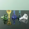 Glass Bowl For Hookah Smoking Tobacco Colorful Funnel Amber Blue Green Clear Pink Gray Herb Dry Oil Burners Water Dab Rig Bongs