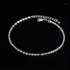 Moda Ed Weave łańcuch dla kobiet Anklet 925 Bransoletka Srebrny Sterling Srebrne Anklets for Women Foot Jewelry na stóp1273p