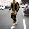 Tracksuits masculinos agasalho para menino homem moda 2 peças conjunto vintage verão streetwear luxo manga longa terno gelo seda designer roupas