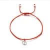 20pcs lot Lovely Double Feet Family Wish Bracelets Simple Red String Charms Gift2391