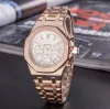 multifunctionele ap alle wijzerplaat werk automatische datum herenhorloges designer luxe mode heren volledige stalen band quartz uurwerk klok goud zilver vrijetijdspolshorloge p5