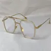 Модный дизайн, мужские оптические очки 006, квадратная K, золотая оправа, простой стиль, прозрачные очки, высокое качество, прозрачные линзы309d