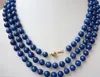 14K 8 mm egipski lapis lazuli ciemnoniebieski okrągłe koraliki Naszyjnik 48039039long4447515