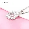 Necklaces CLUCI Brilliant Rhinestone Pendant Finding 925 Sterling Silver Crystal Pendant For Woman Jewelry DIY Without Chain SP211SB