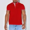 Men's Polos Summer Short Sleeved Polo Shirt Youth Solid Luxury Lapel Business Casual T-shirt