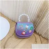 Purse Korean Fashion Girls Animal Slung Cartoon Cloth Personality Foreign Style Little Princess One Shoder Zero Bag Mini Pearl Child Dhr54