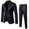 Mens Tracksuits Suit Slim 2-Piece Blazer Business Wedding Party Jacket Coat Pants Winter For Men Black Prom Suits