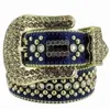 Designer luxe designer riem Simon riemen voor heren dames glanzende diamanten riem zwart blauw wit veelkleurig met bling steentjes als perfect cadeau designer0PLH