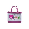 wholesale Sacs de rangement imperméable femme Eva fourre-tout grand panier de magasin lavable plage Sile Bogg sac sac à main Eco Jelly Candy Lady sacs à main été Dro Dh8Rh