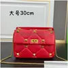 Evening Bags Stud Crossbody Bag Classic Handbags Purse Genuine Leather Detachable Handle Chain Swivel Closure Shoder Mtiple Colors W Dh1Fw