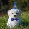 Vêtements pour chiens, ensemble de chapeaux et nœuds papillon, accessoires de noël, fournitures de fête d'anniversaire, chapeaux pour animaux de compagnie