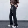 Męskie spodnie ładunek luźne proste ubranie oversize stałe kolor wszechstronne noszenie joggers bawełniane swobodny mężczyzna h143