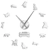 Wall Clocks The Labrador Retriever Large Frameless Silent Clock Dog Breed DIY Art With Mirror Acylic Sticker Effect