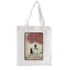 Shopping Bags And She Lived Happily Ever After Tote Bag Vintage Poster Shopper Fashion Totebag Eco Funny Women's Handbags Casual Totes