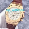 Luxo Audemar Pigue Relógios Epic Royal Oak Série 26320OR Disco Branco 18K Material Ouro Rosa Relógio Masculino Relógio Mecânico Automático FUN XSVE