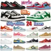 2023 STA Casual Shoes SK8 Low Men Women Coll Block Shark Black White Pastel Green Blue Suede Mens Womens Trainers Outdoor Sports Sneakers Walking Grouging Size 36-45