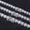 Männer und Frauen Hohe Qualität Mode Schmuck Halskette 5mm 6mm Drachen Knopf 925 Silber Diamant Ice Out Vvs Moissamite Tennis Kette