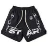 Famoso marchio Hellstar Men Designer Shorts Casual Basketball Basket Basket Basket Fitnesshight di qualità Short elastico in cotone comodo per gli uomini Hellstar Short 1517