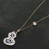 mcqeen ontwerper Qeelins luxe sieraden Nieuwe holle witte schelp kalebas ketting Kalebas ketting 925 zilveren hanger aantrekken van rijkdom Witte schelp Moeder sleutelbeen Cha