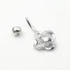 Chains 925 sterling silver belly button ring fashion CZ navel piercing body jewelry for women gift