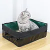 Boxes Folding Portable Pet Litter Box Dog Toilet Tray Folding Cat Litter Potty Waterproof Reusable Outdoor Travel Cat Litter Box