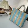 Designer Totebag 2024 summer Stripe Straw Bags Designer Men Women Bag Woman Crochet Tote Bag Luxury Handbag Summer Shopping Purse Totes Shoulder Handbags Triangle