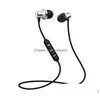 Headphones Earphones Xt-11 Wireless Sports Headset Xt11 Bluetooth 4.2 Hd Stereo Earphone Magnetic Noise Canng With Retail Package Dhmvw