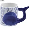 Tassen Kreative Keramik Tee Kaffeetasse Delphin Form Trinkgeschirr Milch Tassen Home Desktop Griff Einfaches Frühstück