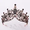 Pinces à cheveux KMVEXO Baroque Vintage Bronze fait à la main violet cristal diadèmes de mariée strass Diadema couronnes bandeaux accessoires de mariage