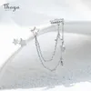 THAYA Srebrny kolor Star Dangle Earring dla kobiet z łańcuchem Purple Crytale Kolczyki Wysokiej jakości elegancka biżuteria 220214243s