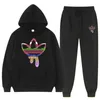 Herrspår i män Tracksuit 2 -stycken kläder Sweatsuit märke tryckt hiphop y2k pullover byxor streetwear hoodies set för kvinnor och