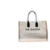 Tygväska Designer Rive Gauche Womens Bag Canvas Letter Shopping Bag Portable Beach Bag Yslers Fashion Tote Bag stor kapacitet Totväska