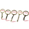 Keychains 10pcs/lot 25 30mm DIY Key Chains Gold Bronze Color Keyring Keychain Short Chain Split Ring Rings Jewelry Finding Accessories