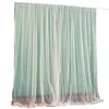 Curtain 1.5 2.15Window Screen White Background Fabric Wear Rod Voile Translucent Net Mesh Curtains Bedroom Outdoor Finished Transparent