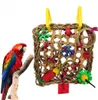 Andere Vogelbedarfsartikel Kletternetz Papageienspielzeug Gewebtes Seegras Beißendes hängendes Seil Schaukel Spielleiter Kauen Nahrungssuche Buntes lustiges Spielzeug2978546